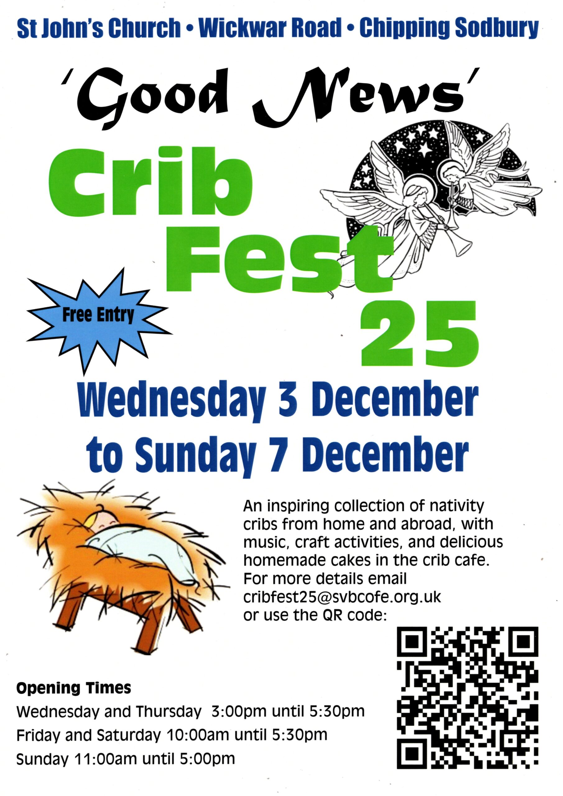 Glass pentagon crib scene